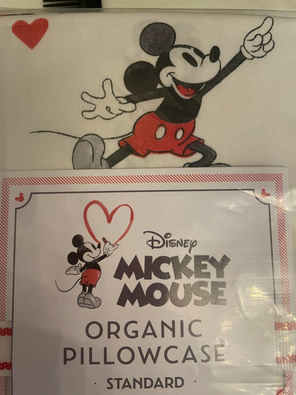 Pottery Barn holiday Disney Mickey Mouse heart rainbow Birthday Pillowcase  ?? y