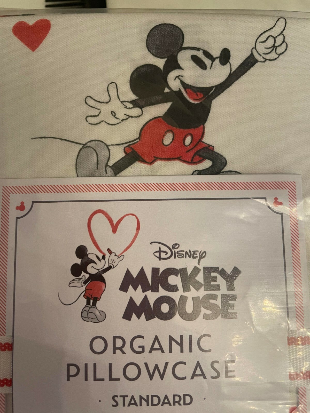 Pottery Barn holiday Disney Mickey Mouse heart rainbow Birthday Pillowcase  ?? y