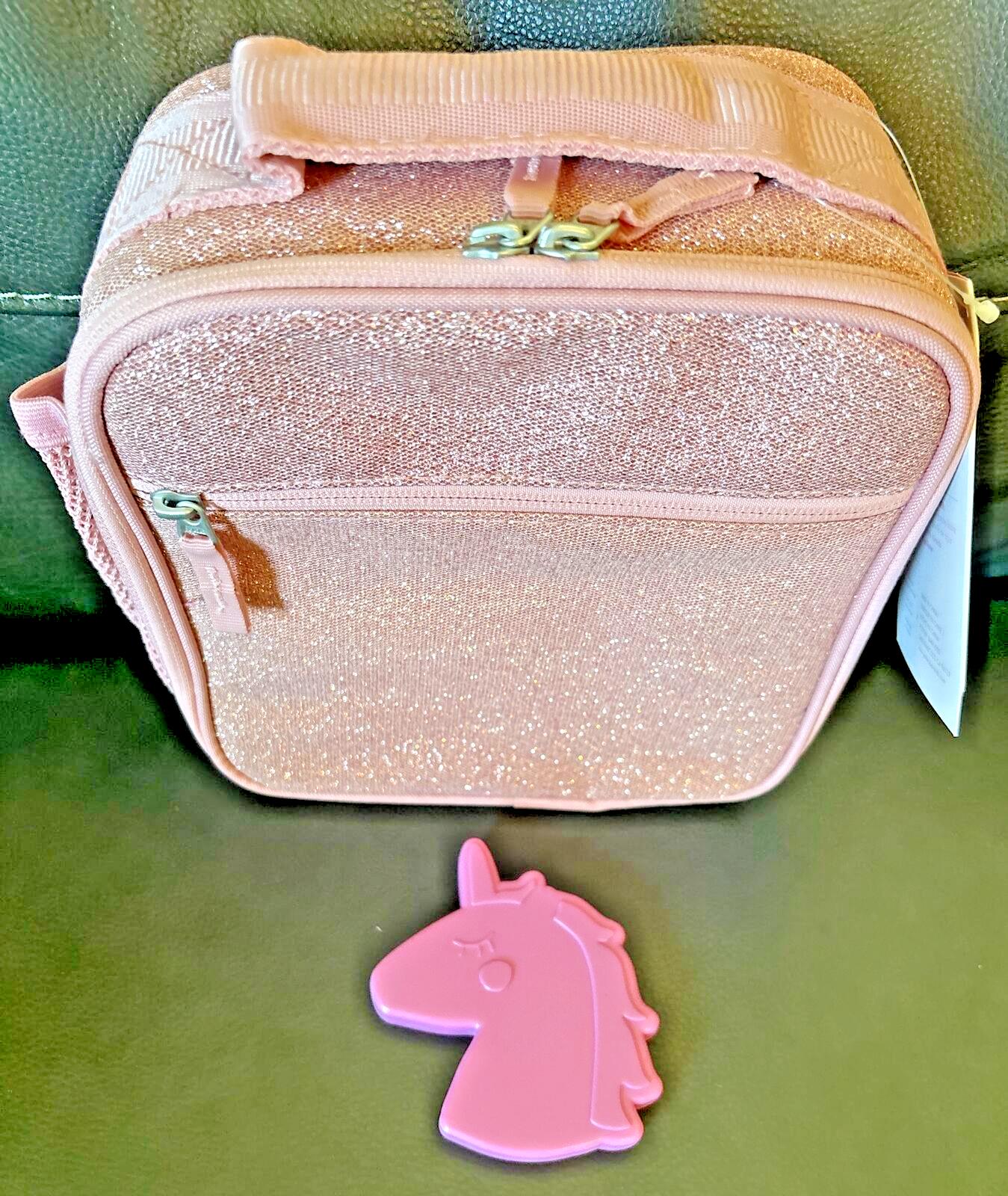 Pottery Barn LUNCH BOX BAG School Glitter+ Unicorn Barbie girl Travel SET h