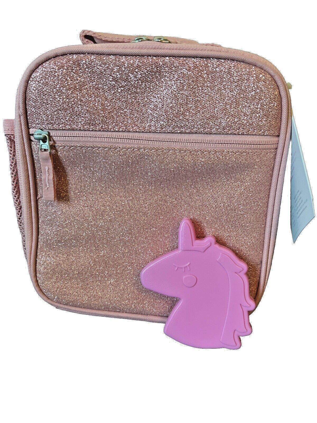 Pottery Barn LUNCH BOX BAG School Glitter+ Unicorn Barbie girl Travel SET h