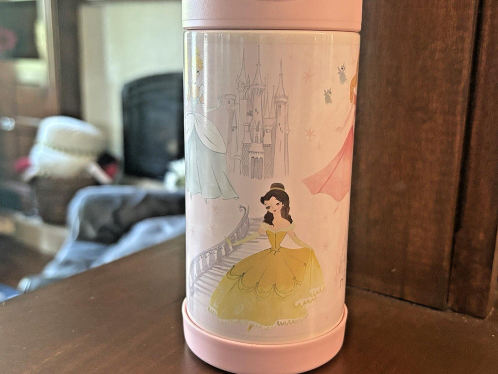 Pottery barn school princess Belle WATER Bottle Disney travel girl PINK pre k
