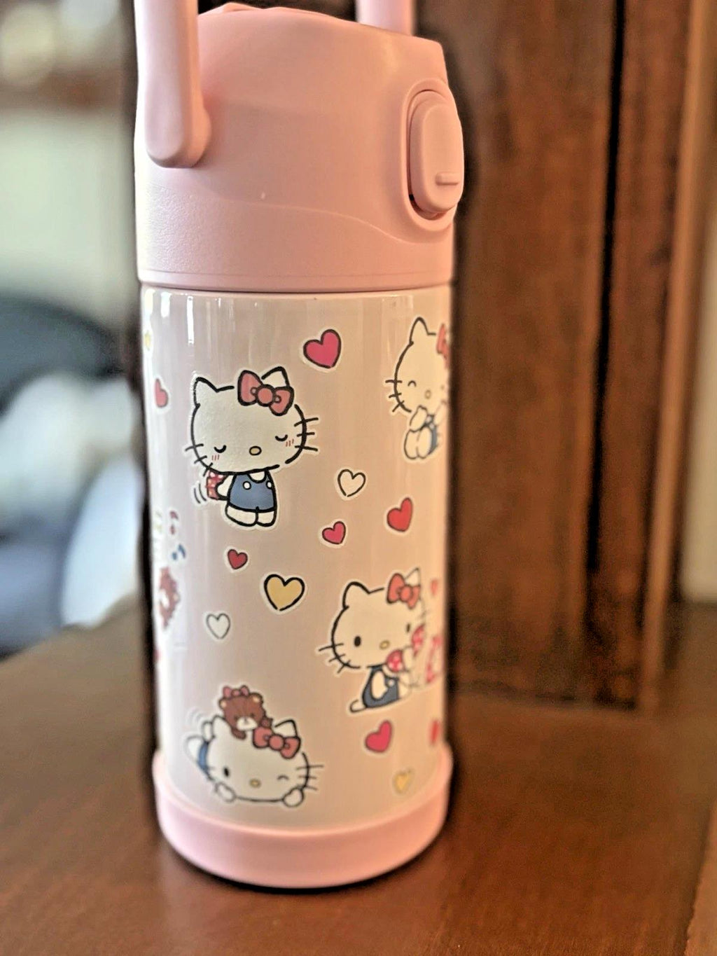 Pottery barn school HELLO KITTY WATER Bottle Disney travel girl PINK cat pre k