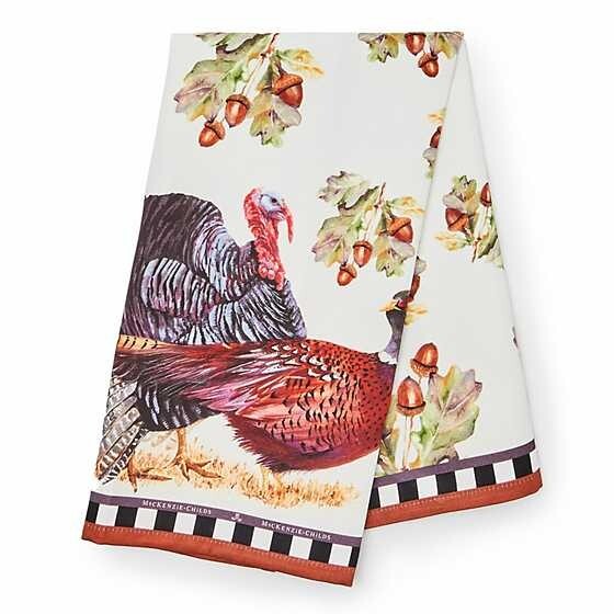 Mackenzie Child Thanksgiving holiday Christmas hand towel plaid gift party 1