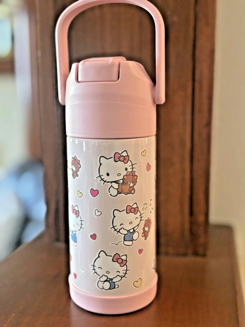 Pottery barn school HELLO KITTY WATER Bottle Disney travel girl PINK cat pre k