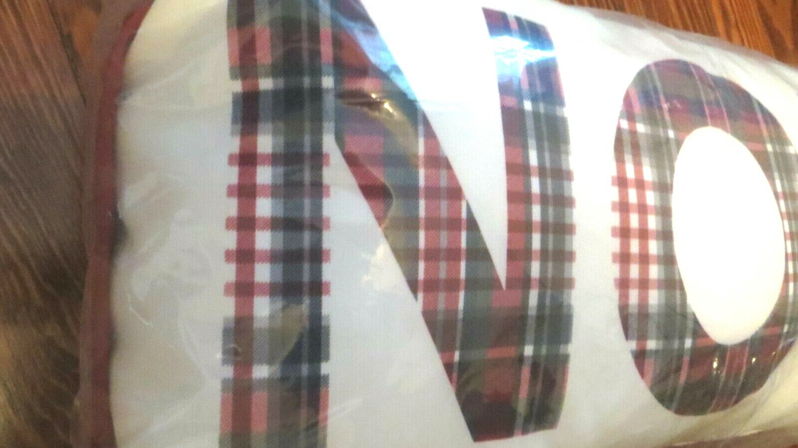 Pottery Barn Holiday Plaid Christmas Pillow Noel Disney party gift Birthday q