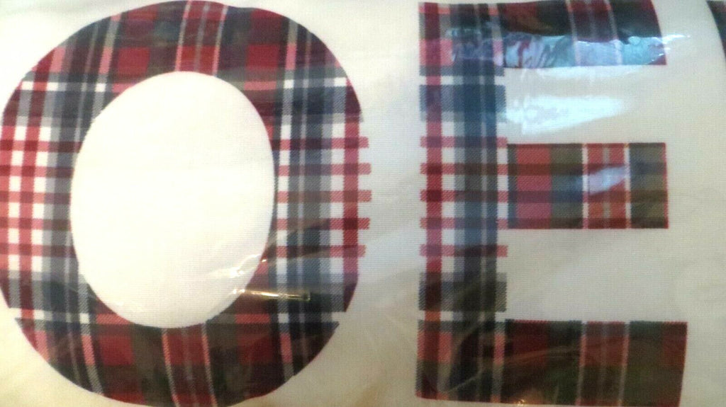 Pottery Barn Holiday Plaid Christmas Pillow Noel Disney party gift Birthday q