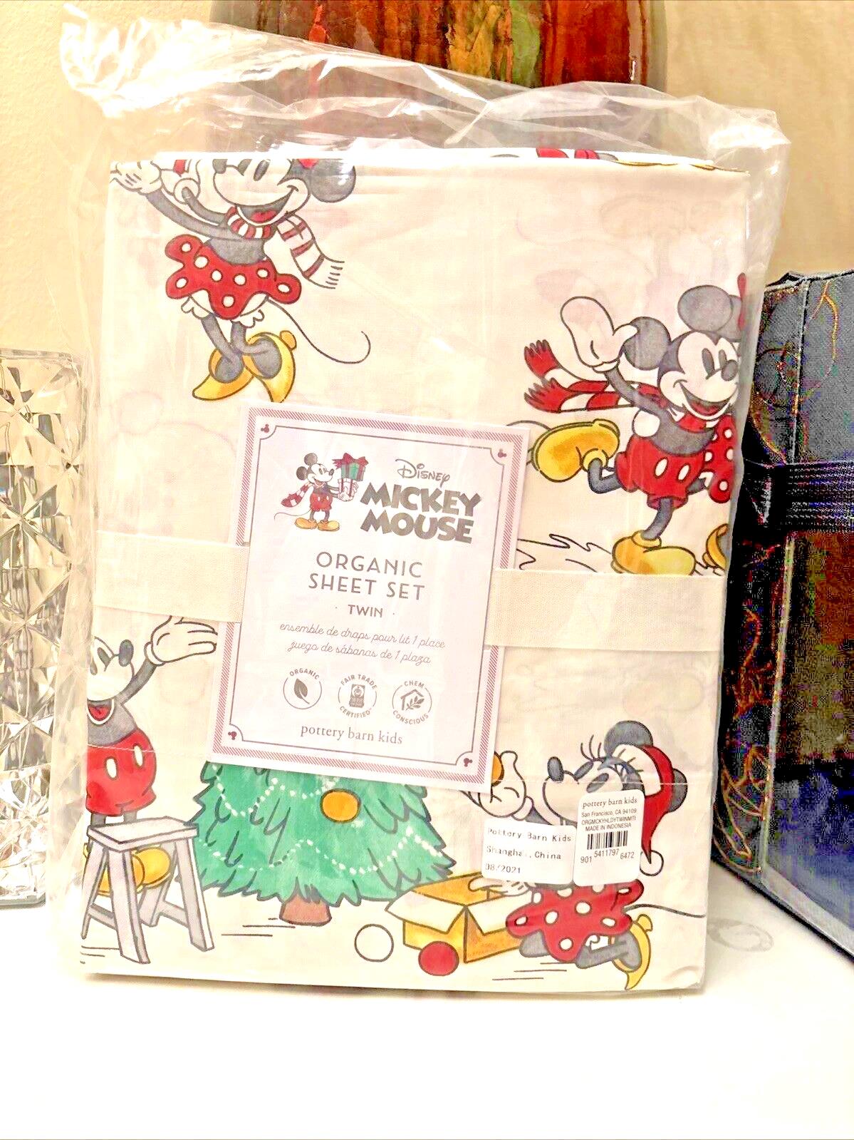Pottery Barn Holiday Christmas Disney Mickey Mouse Party gift birthday Sheet n