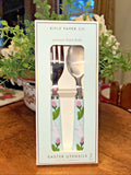 Pottery Barn Holiday Easter Floral Utensil Party School disney Gift Set bunny 1