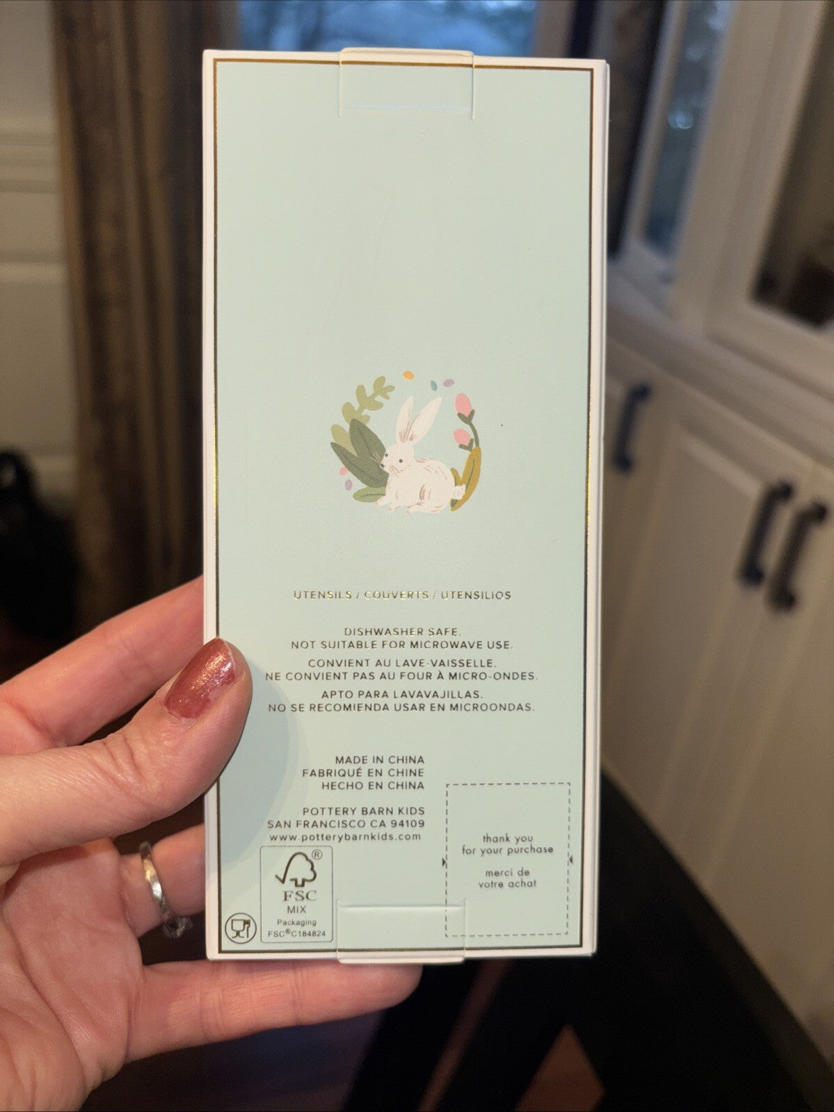 Pottery Barn Holiday Easter Floral Utensil Party School disney Gift Set bunny 1
