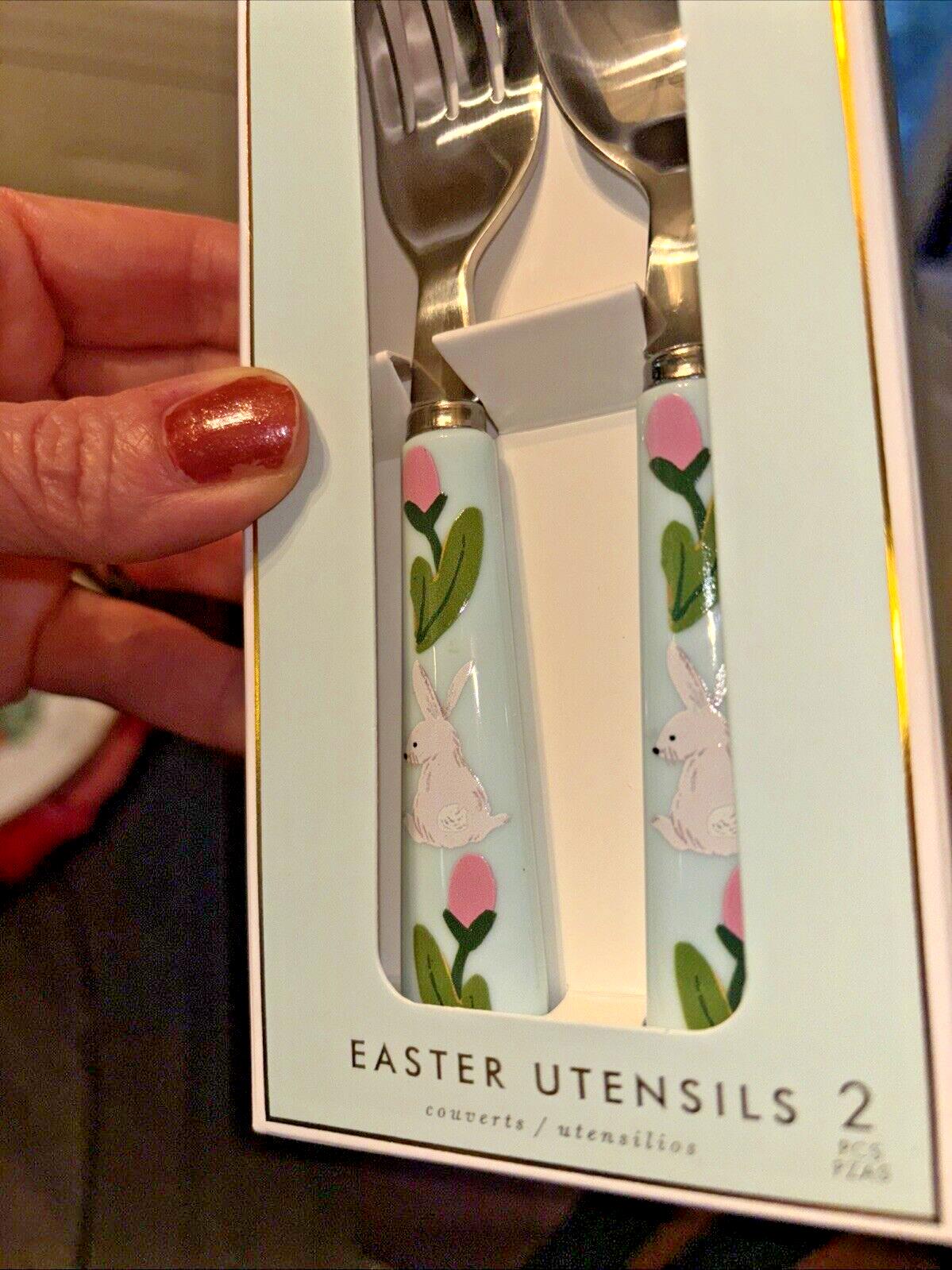 Pottery Barn Holiday Easter Floral Utensil Party School disney Gift Set bunny 1