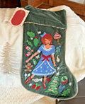 Pottery Barn Disney Holiday Doll Nutcracker Velvet Christmas stocking gift kid -