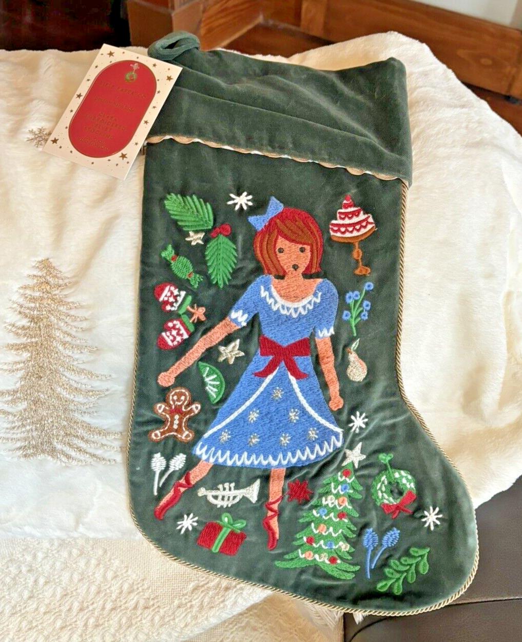 Pottery Barn Disney Holiday Doll Nutcracker Velvet Christmas stocking gift kid -
