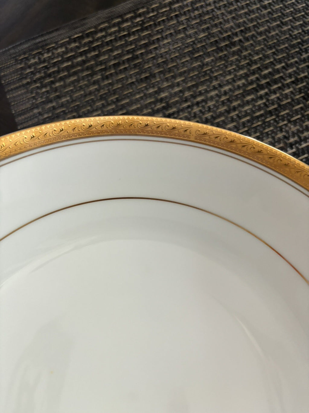 NORITAKE CRESTWOOD GOLD PORCELAIN serving bowl holiday party Wedding Girl SET 2