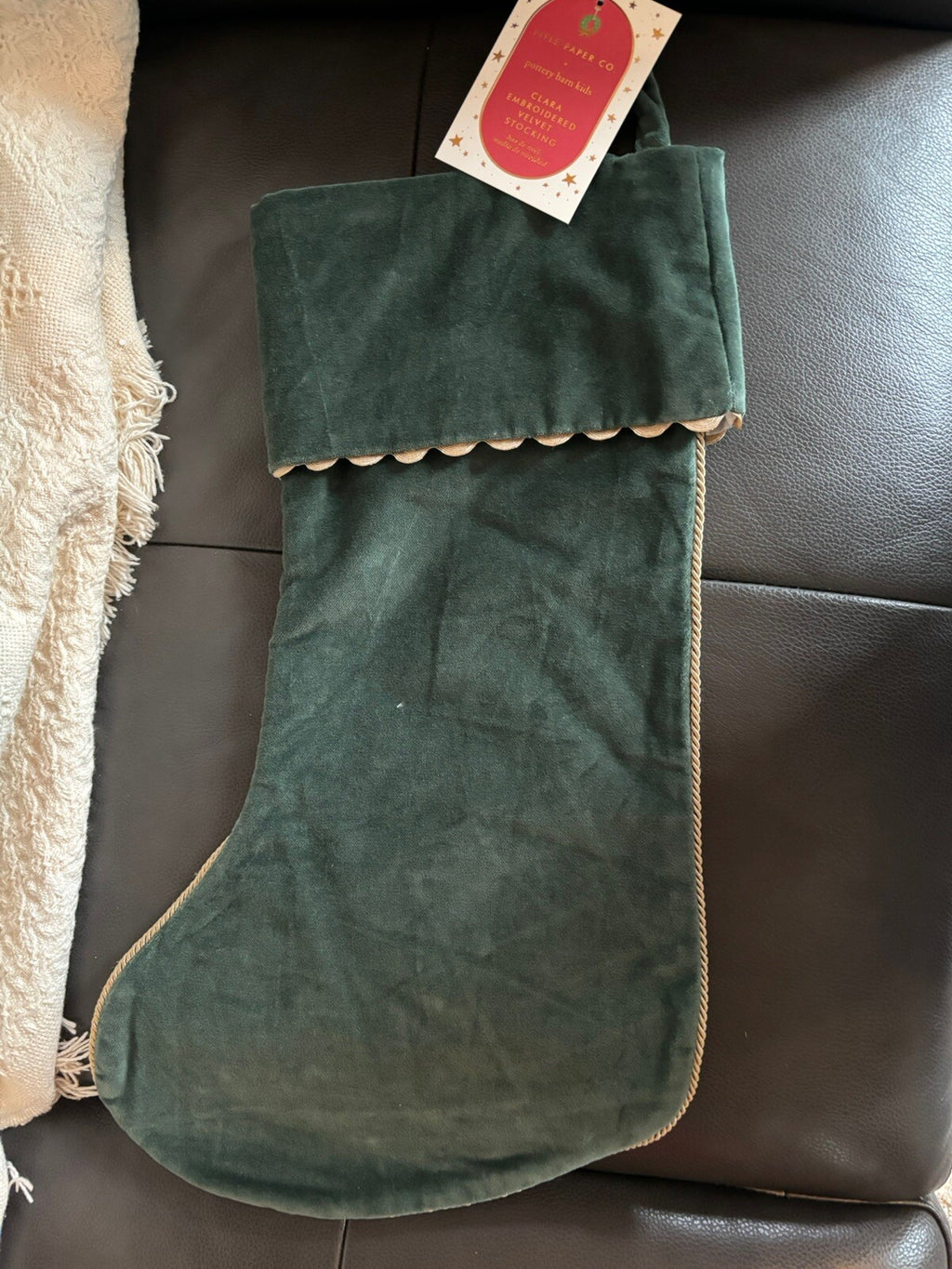 Pottery Barn Disney Holiday Doll Nutcracker Velvet Christmas stocking gift kid -