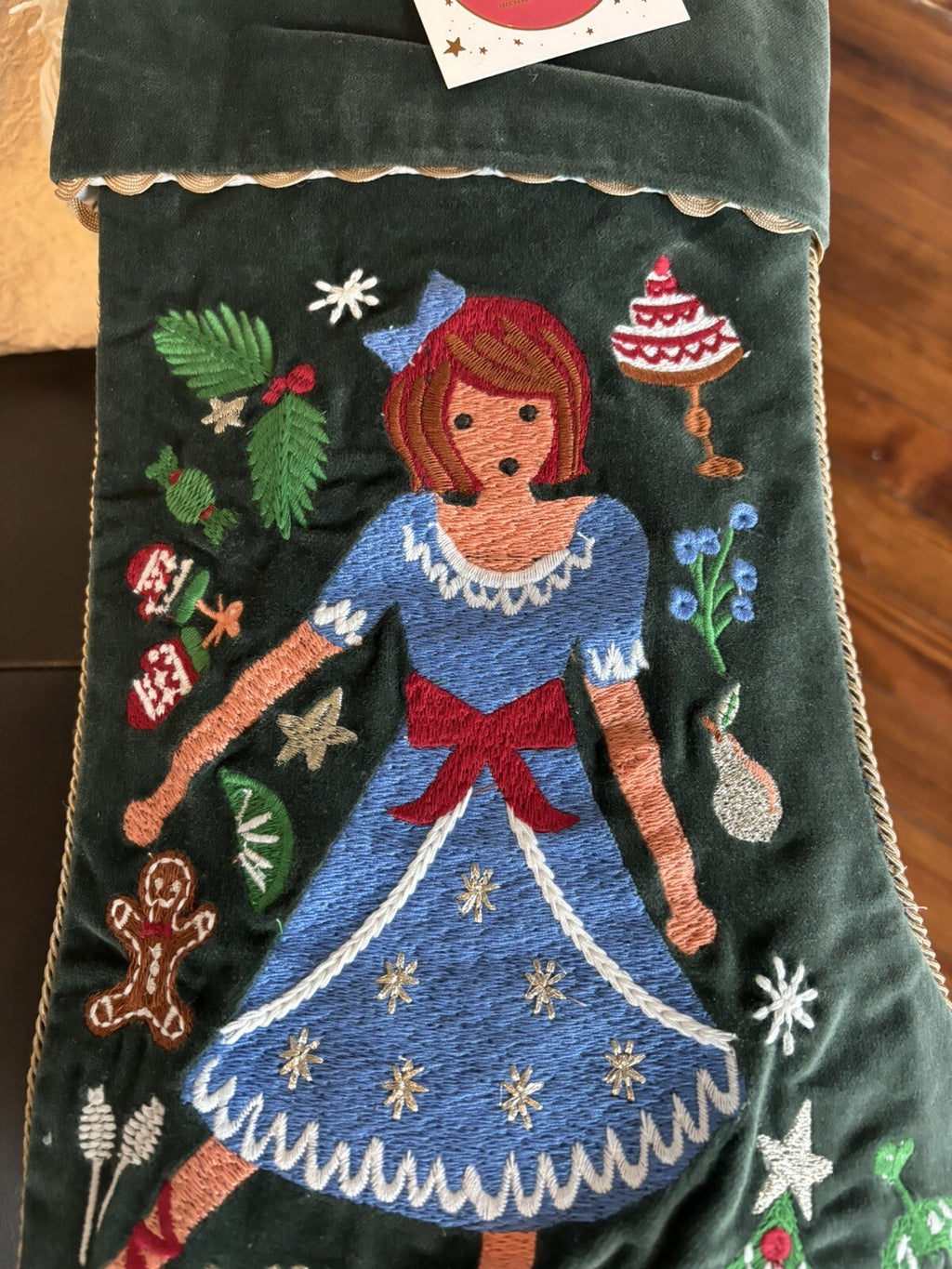 Pottery Barn Disney Holiday Doll Nutcracker Velvet Christmas stocking gift kid -