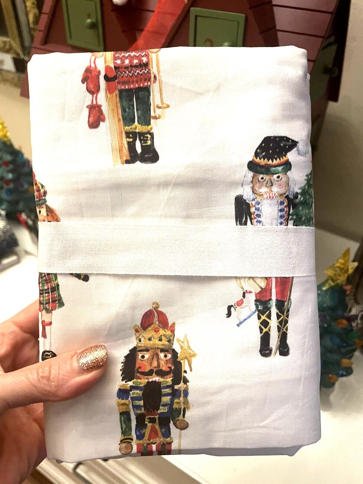 Pottery Barn holiday KING Pillowcase Nutcracker Christmas Gift Party kid SET 2 .
