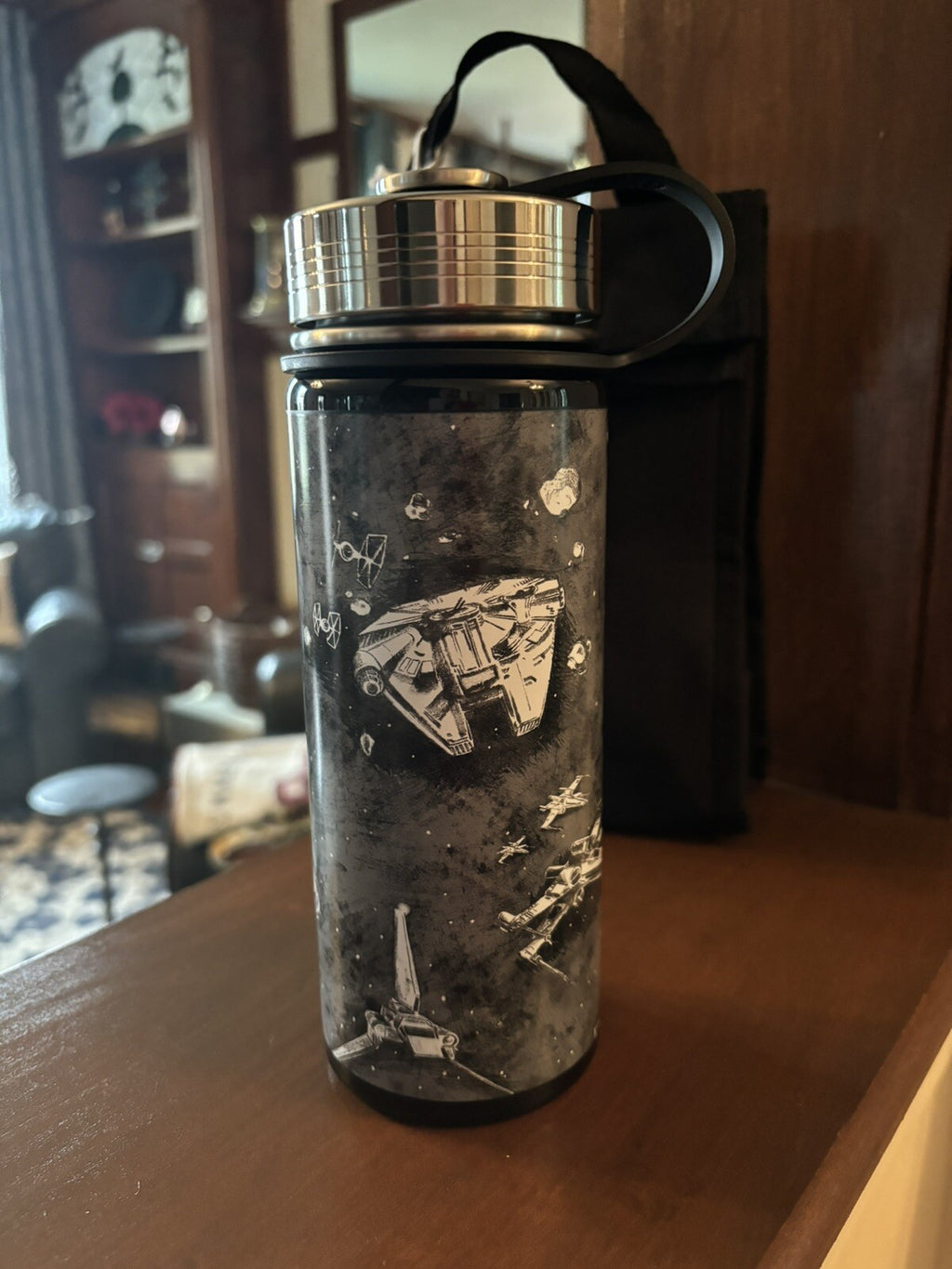 School Pottery barn STAR WARS TRek Water bottle+ Lunch bag+Utensil Set Solo ?? .
