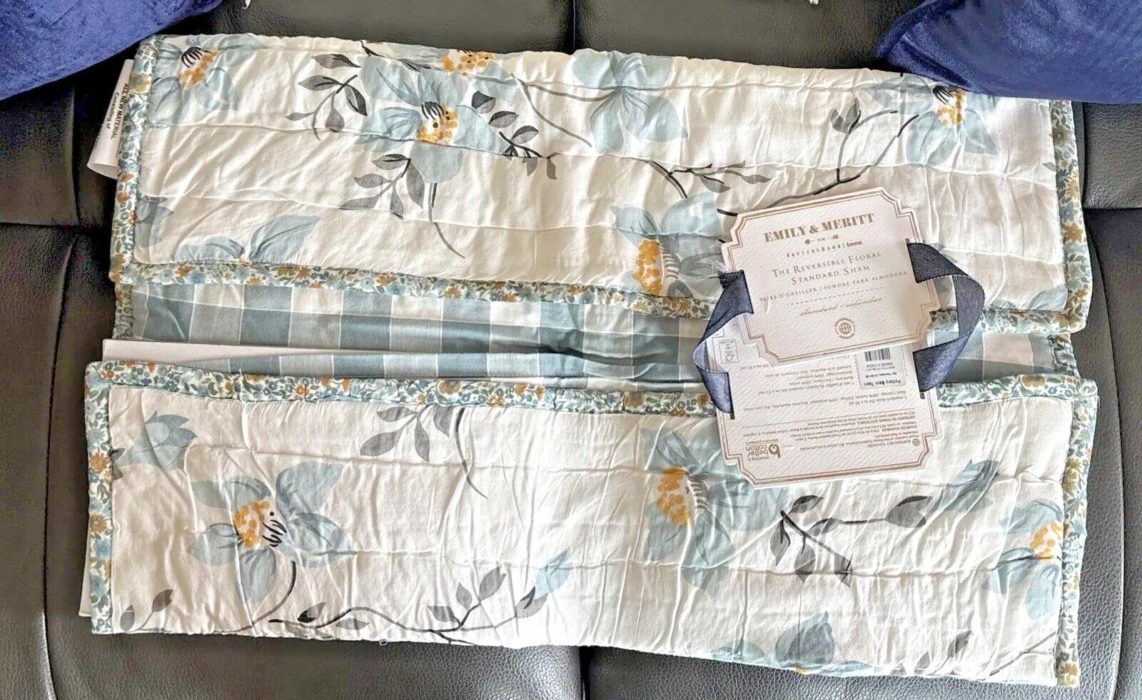 Pottery Barn Disney Pillow SHAM floral Emily Meritt holiday wedding gift teen =