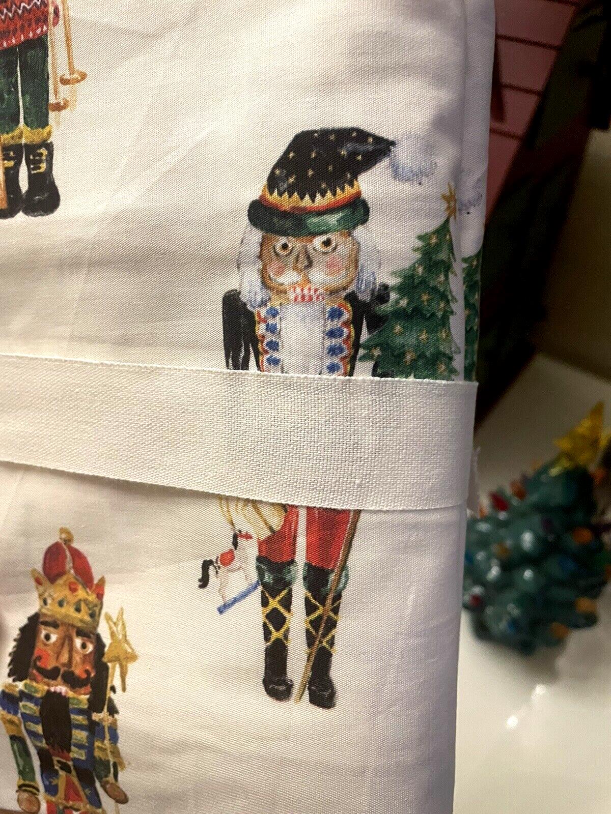Pottery Barn holiday KING Pillowcase Nutcracker Christmas Gift Party kid SET 2 .