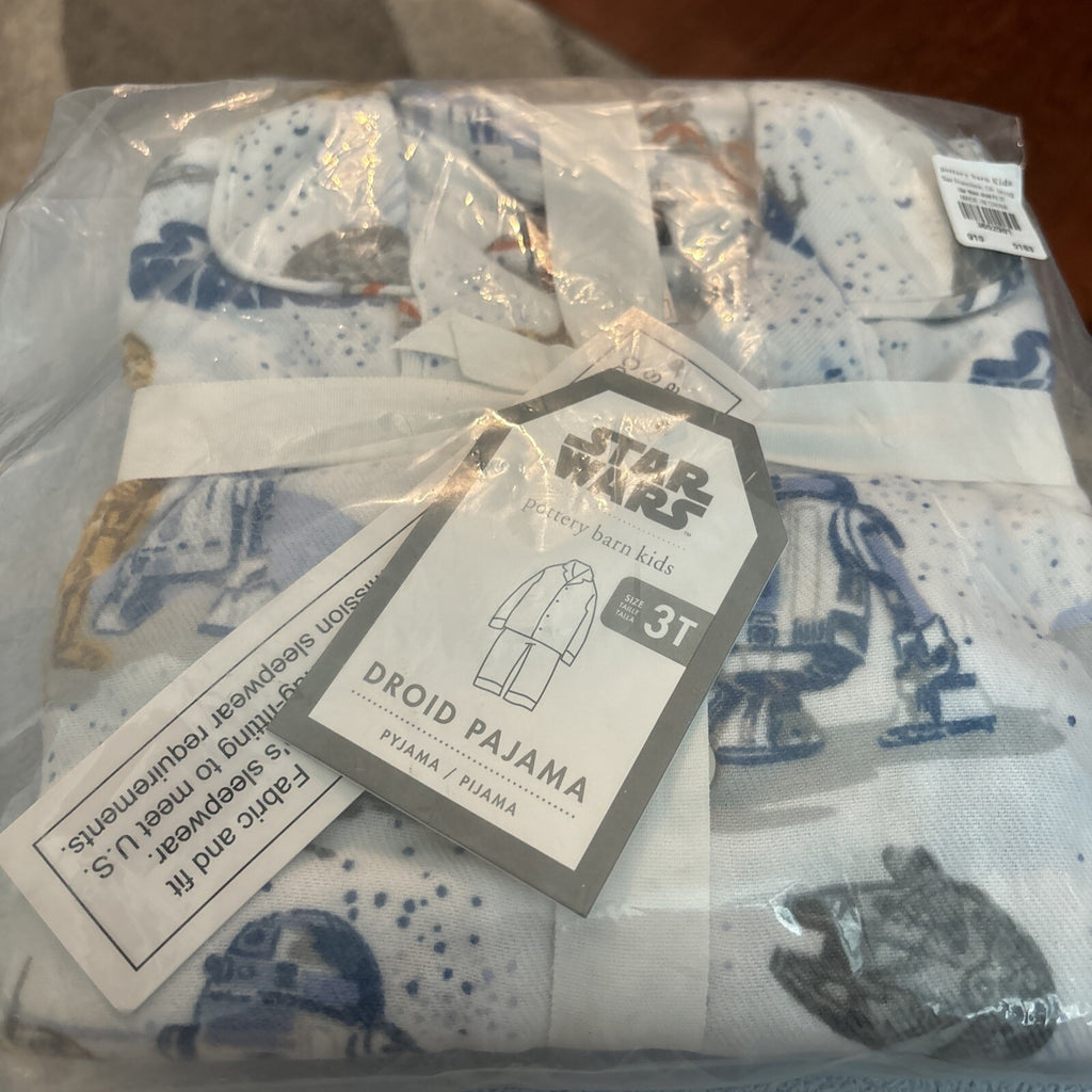 Disney STAR WARs Disney Pottery barn pj kid pajama Droid Solo Jedi space gift -