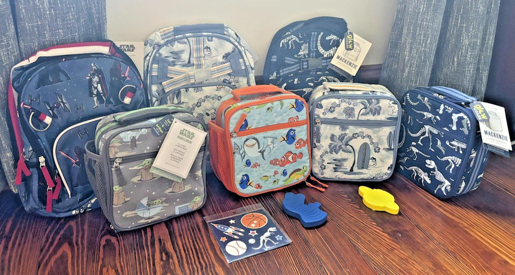 Pottery Barn kids School Disney Snoopy Nemo BACKPACK LUNCH BOX travel Bag .