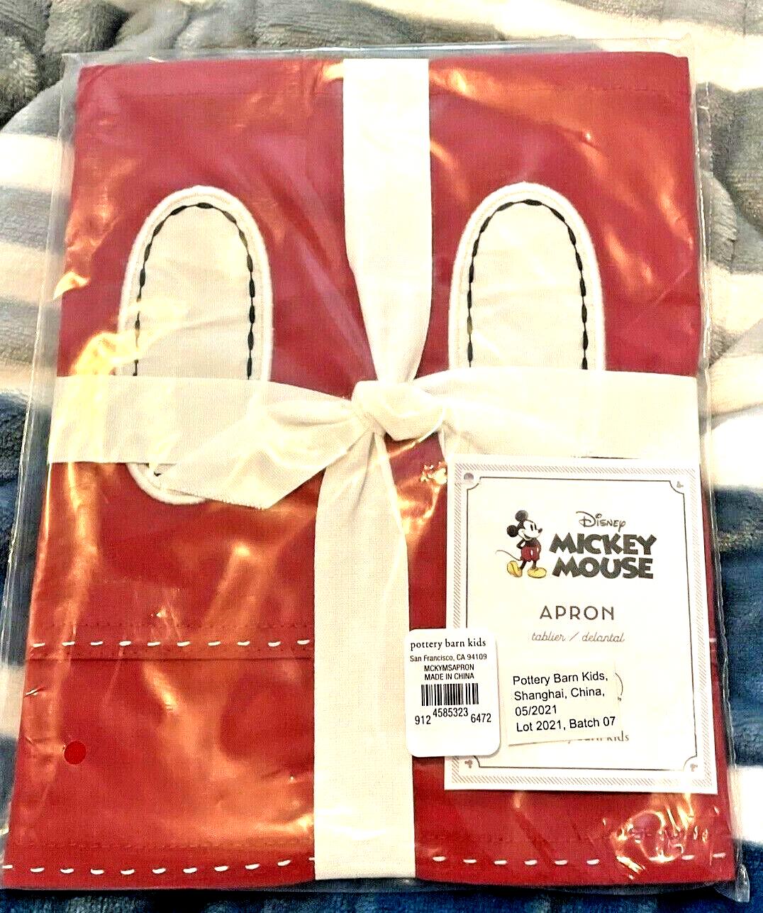 Disney Pottery Barn Mickey Mouse holiday Thanksgiving Apron Birthday gift party