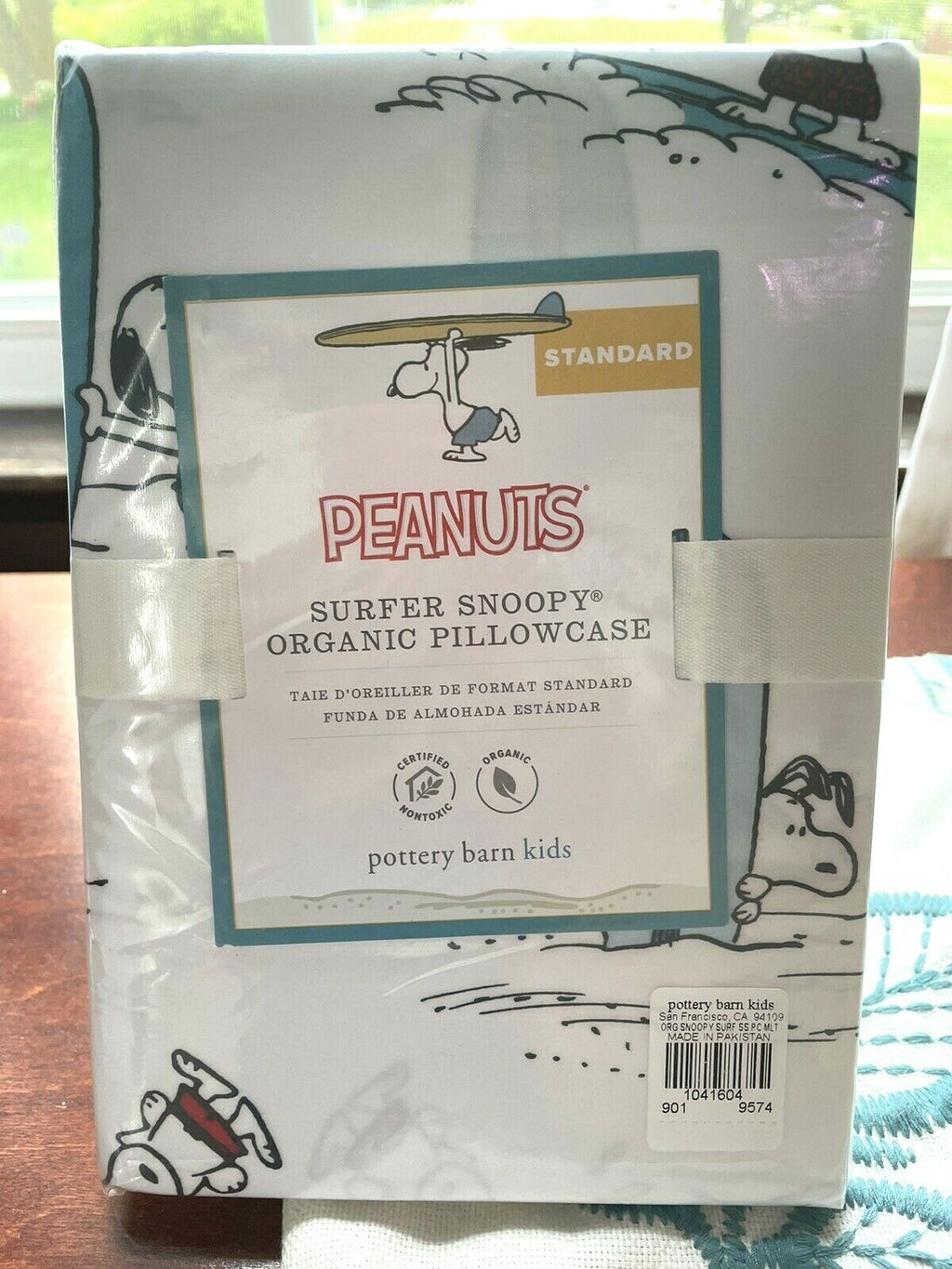 Pottery Barn Snoopy peanuts Holiday+surf Disney Bed Pillowcase sham gift SET 2 y