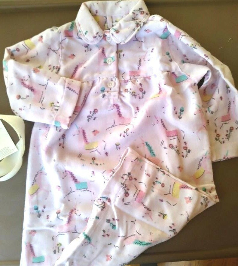 Pottery Barn Holiday Unicorn nightgown sleep PJ school girl gift pink pony