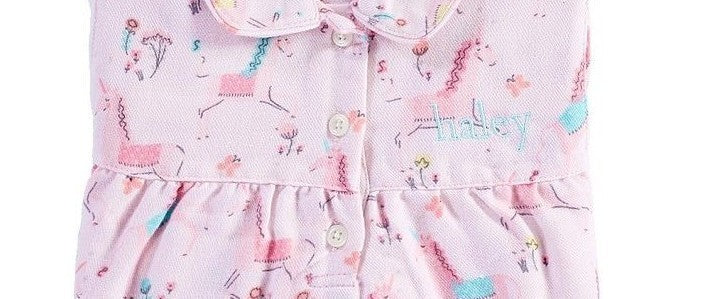 Pottery Barn Holiday Unicorn nightgown sleep PJ school girl gift pink pony