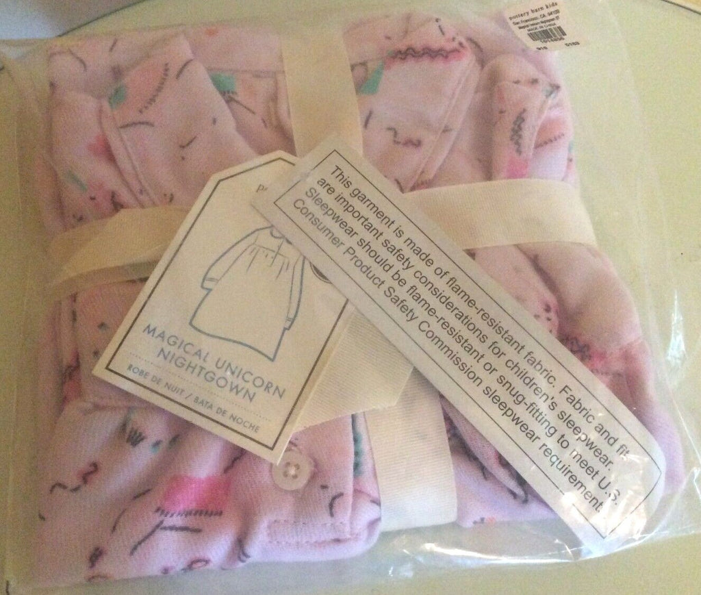 Pottery Barn Holiday Unicorn nightgown sleep PJ school girl gift pink pony