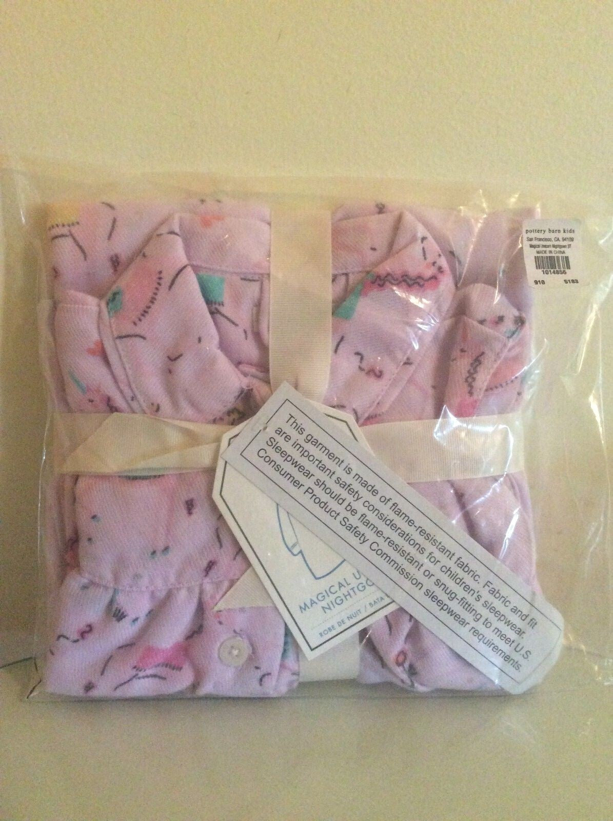 Pottery Barn Holiday Unicorn nightgown sleep PJ school girl gift pink pony
