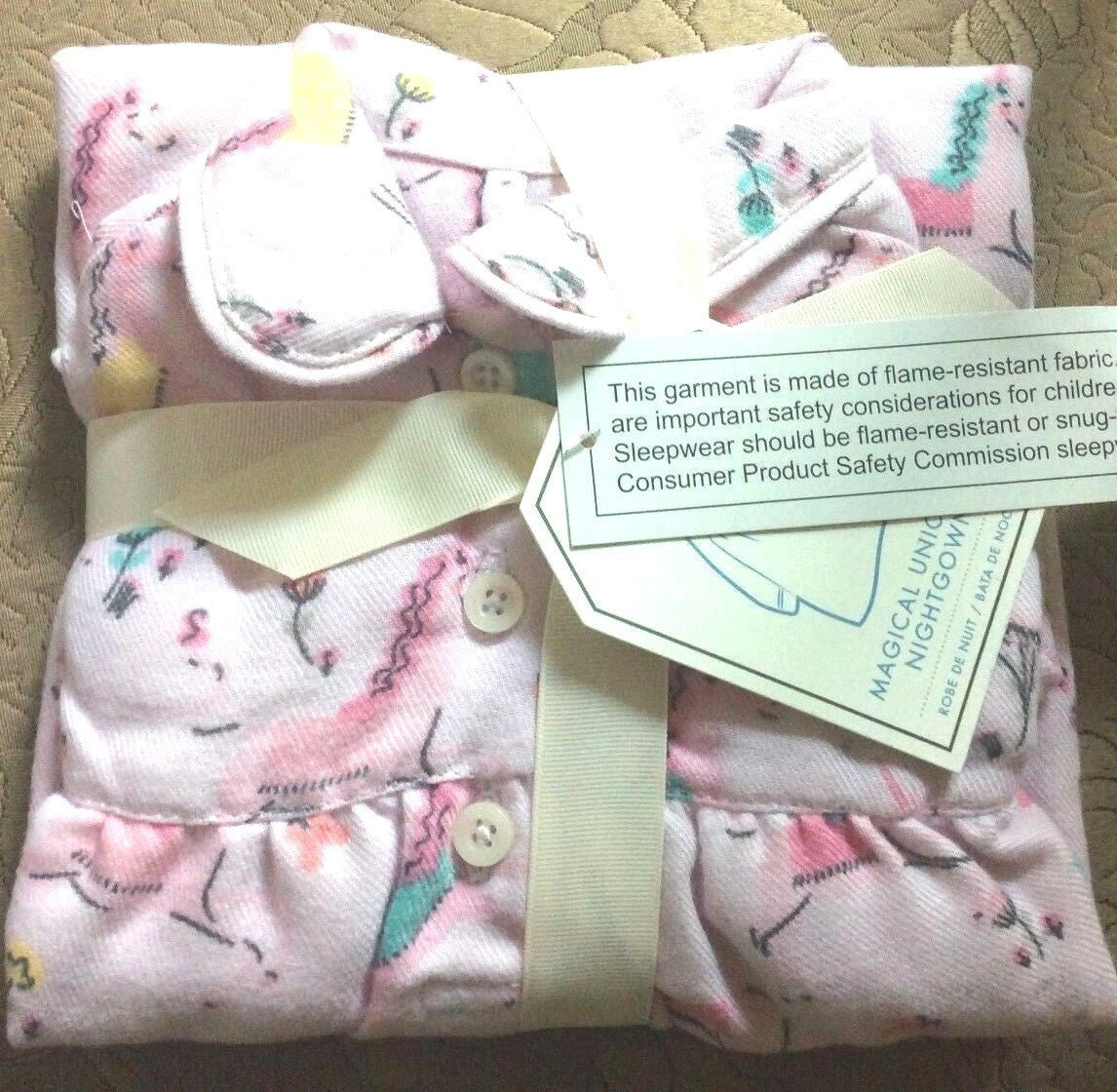 Pottery Barn Holiday Unicorn nightgown sleep PJ school girl gift pink pony
