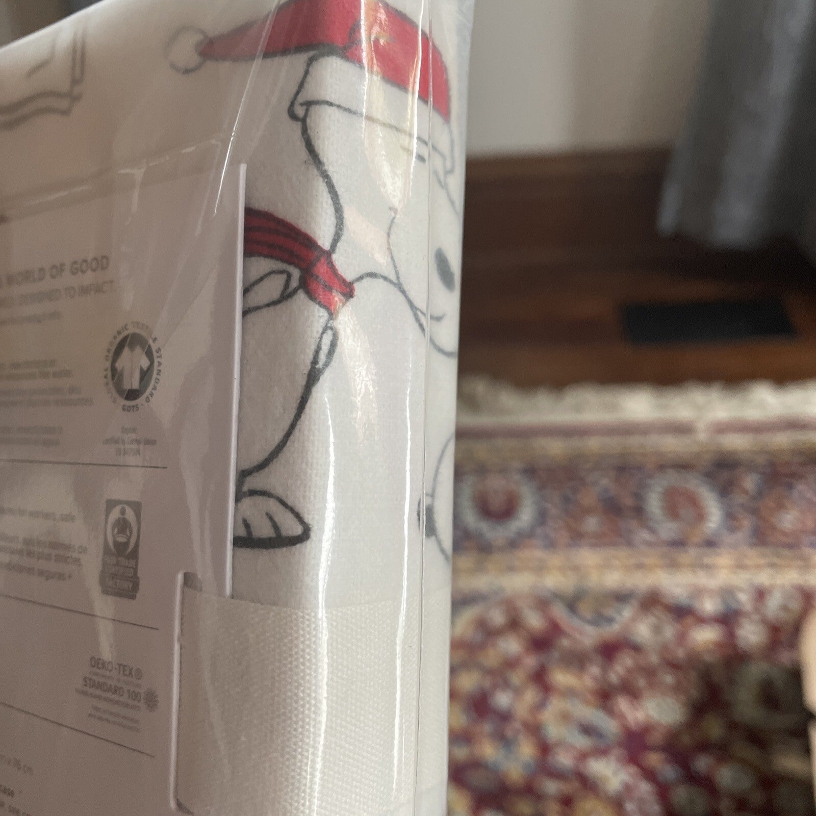 Pottery Barn Snoopy Peanuts Holiday Christmas Disney gift kid Pillowcase new ??[