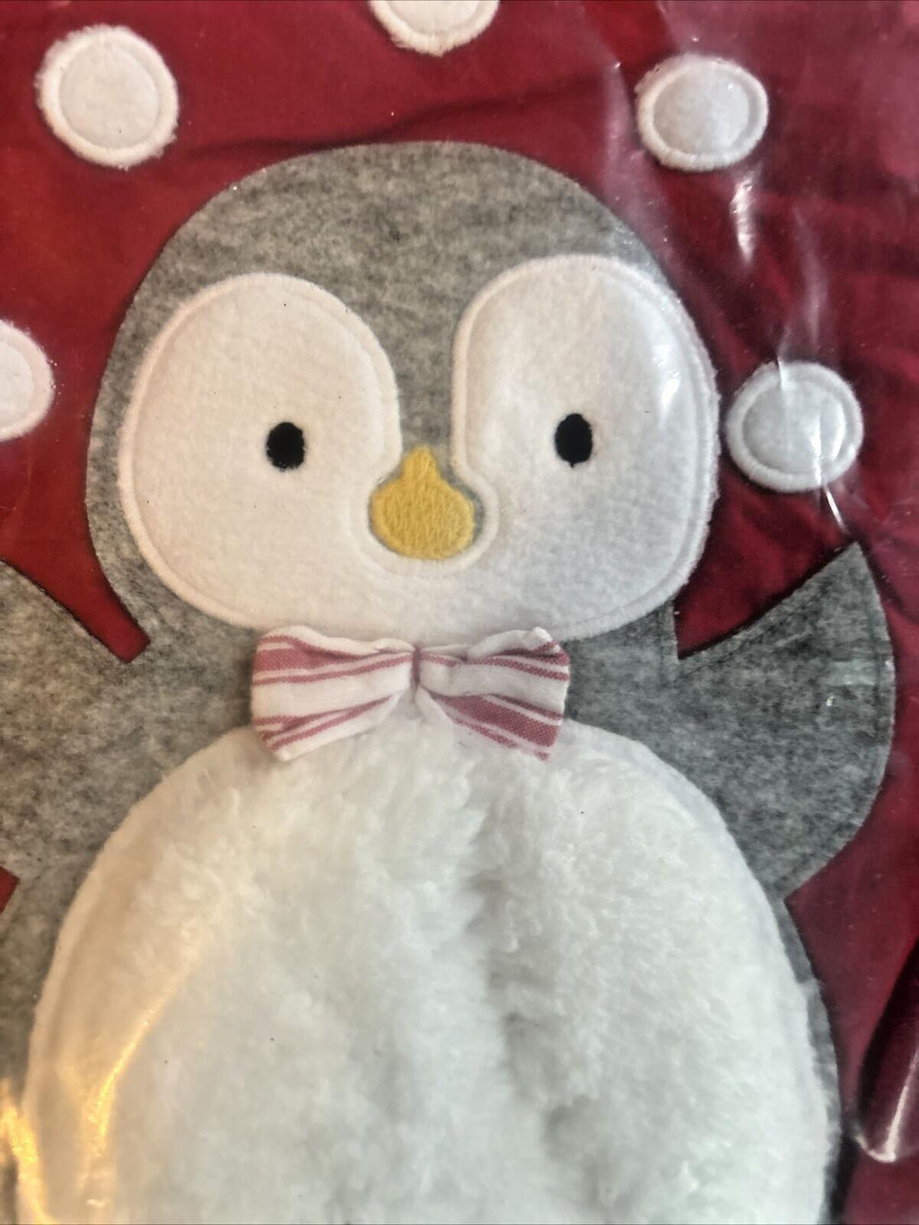 Pottery Barn Holiday Christmas stocking Penguin gift party school red Disney '