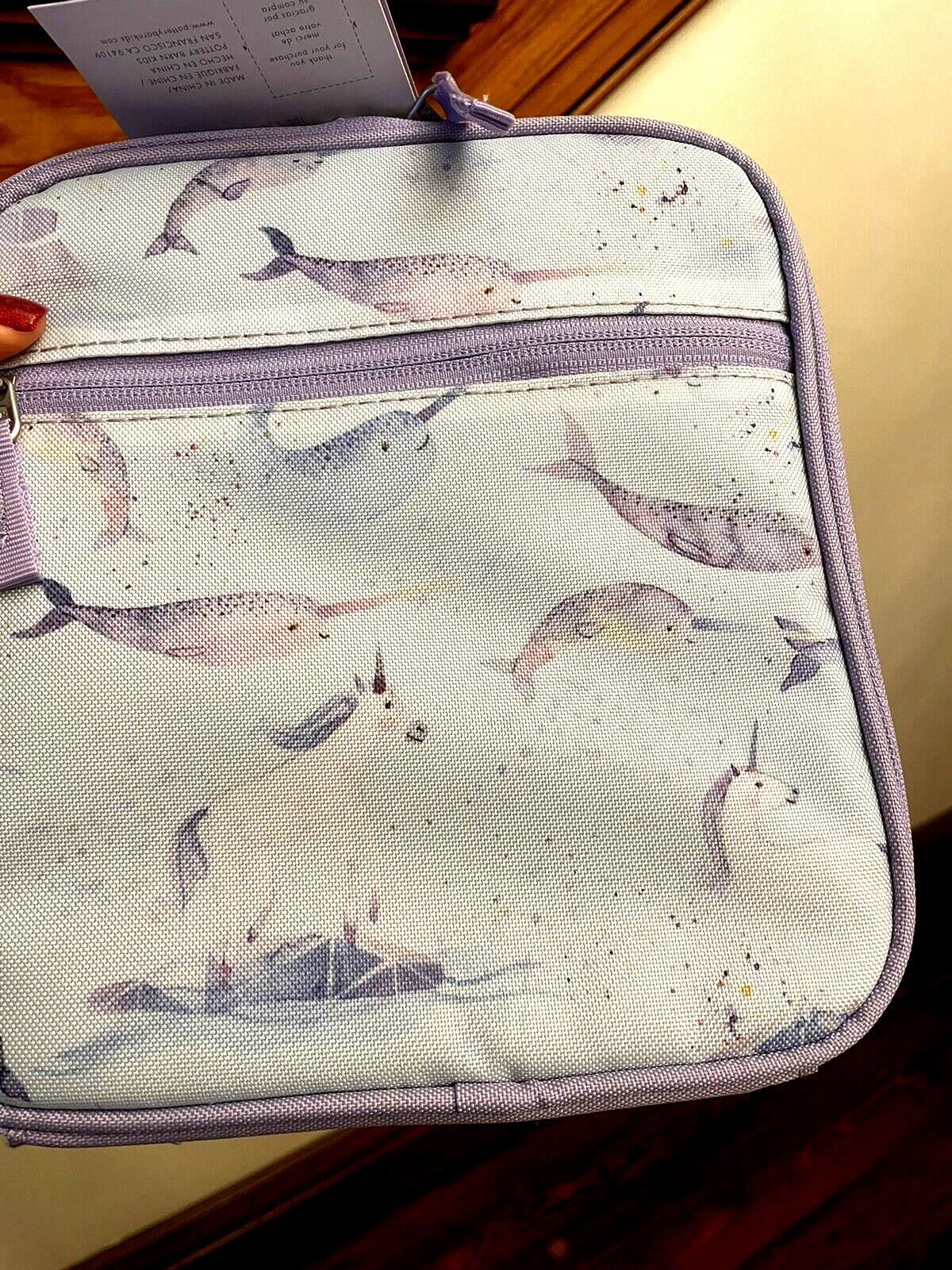 School Pottery barn Disney LUNCH BOX unicorn bag dolphin Holiday gift girl -