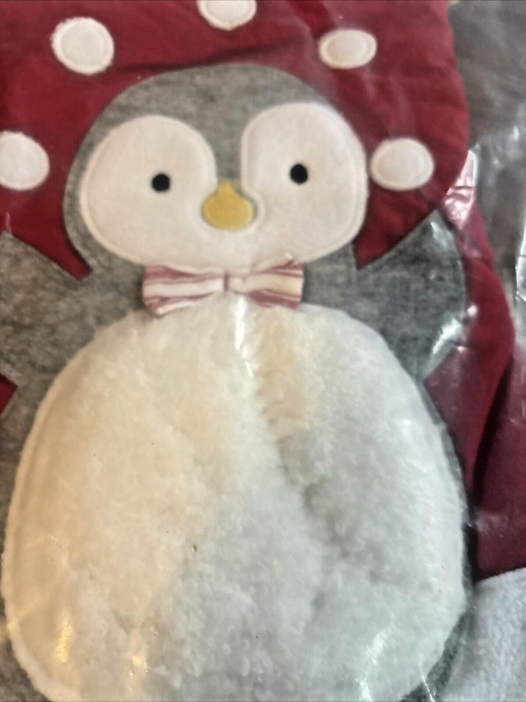Pottery Barn Holiday Christmas stocking Penguin gift party school red Disney '