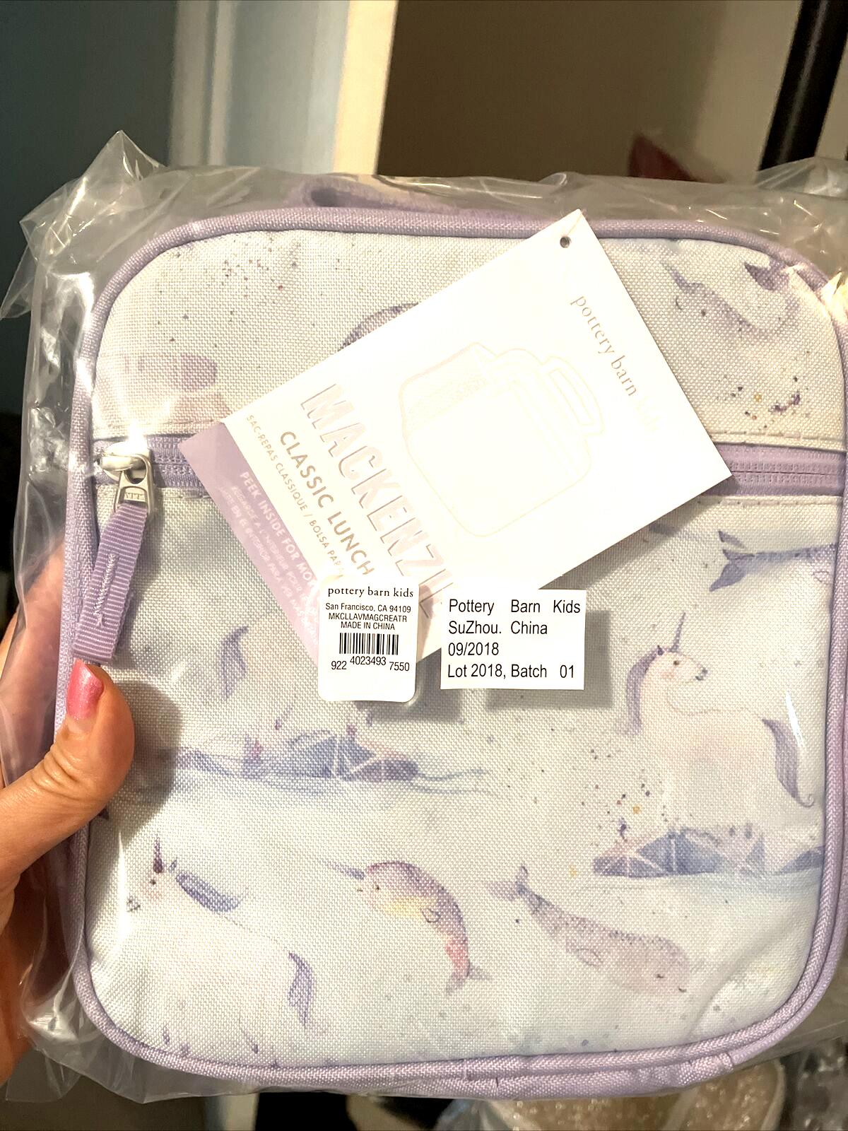 School Pottery barn Disney LUNCH BOX unicorn bag dolphin Holiday gift girl -