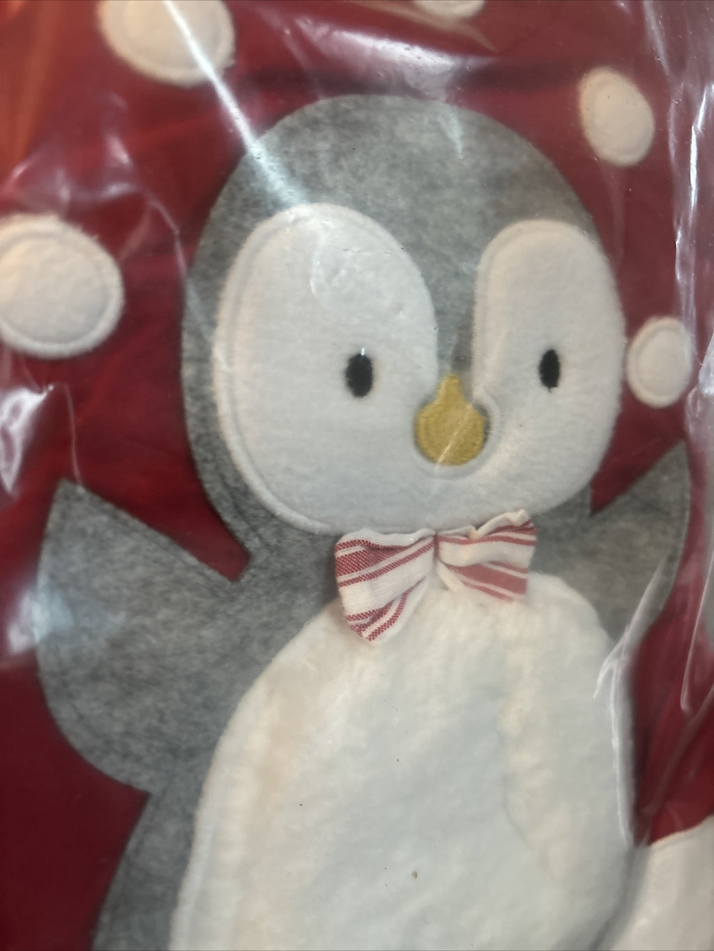 Pottery Barn Holiday Christmas stocking Penguin gift party school red Disney '