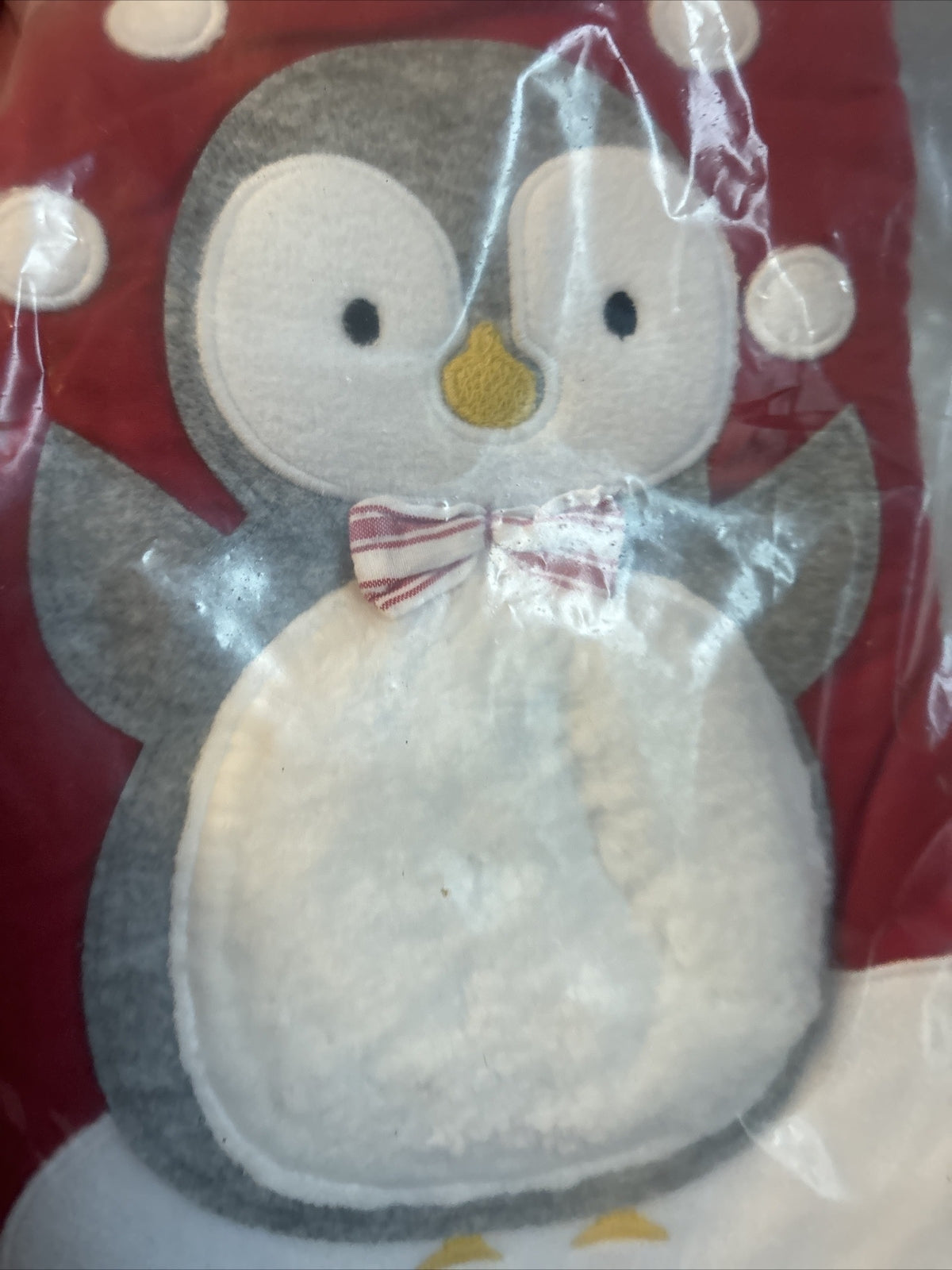 Pottery Barn Holiday Christmas stocking Penguin gift party school red Disney '