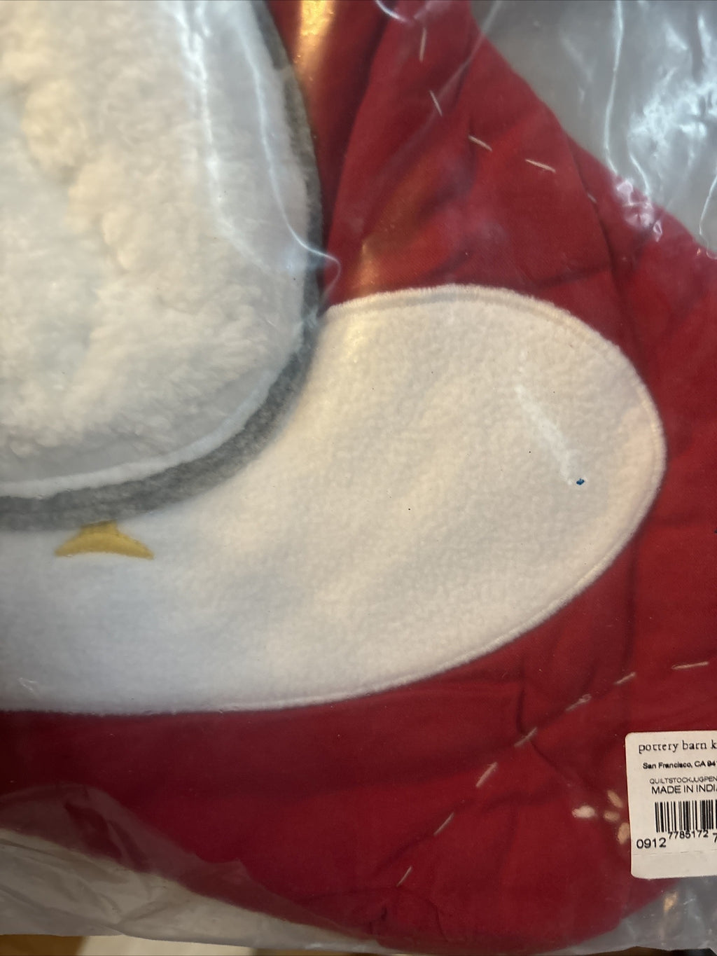 Pottery Barn Holiday Christmas stocking Penguin gift party school red Disney '