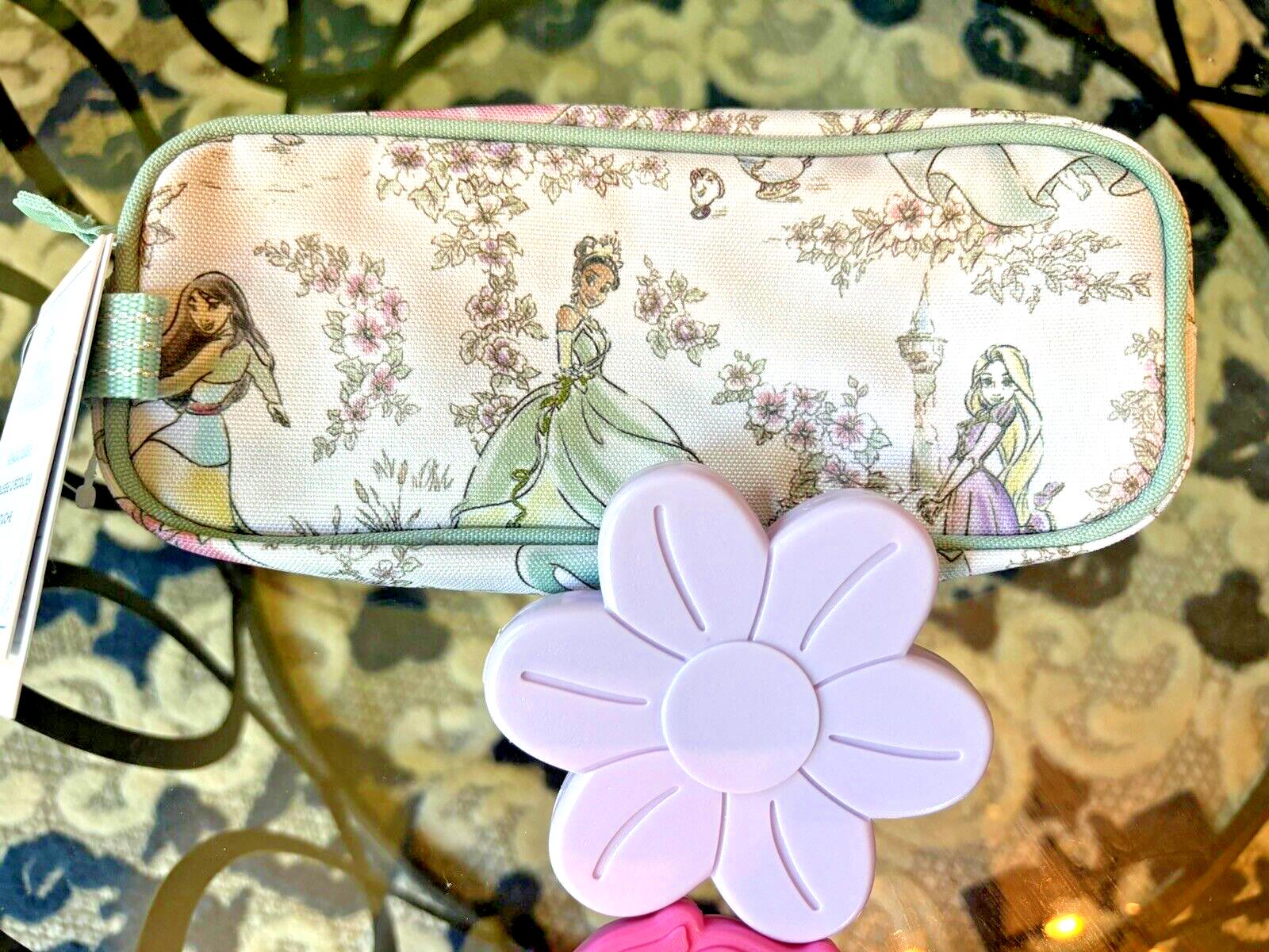 School Pottery Barn Princess pencil CASE Cinderella Belle Disney castle + bag .