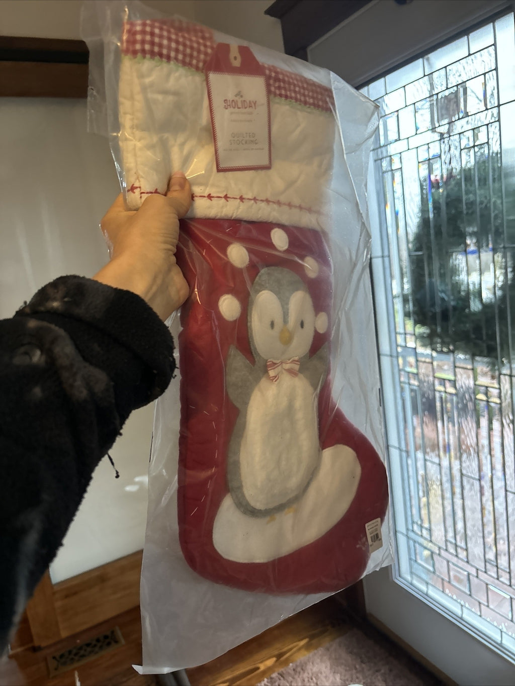 Pottery Barn Holiday Christmas stocking Penguin gift party school red Disney '