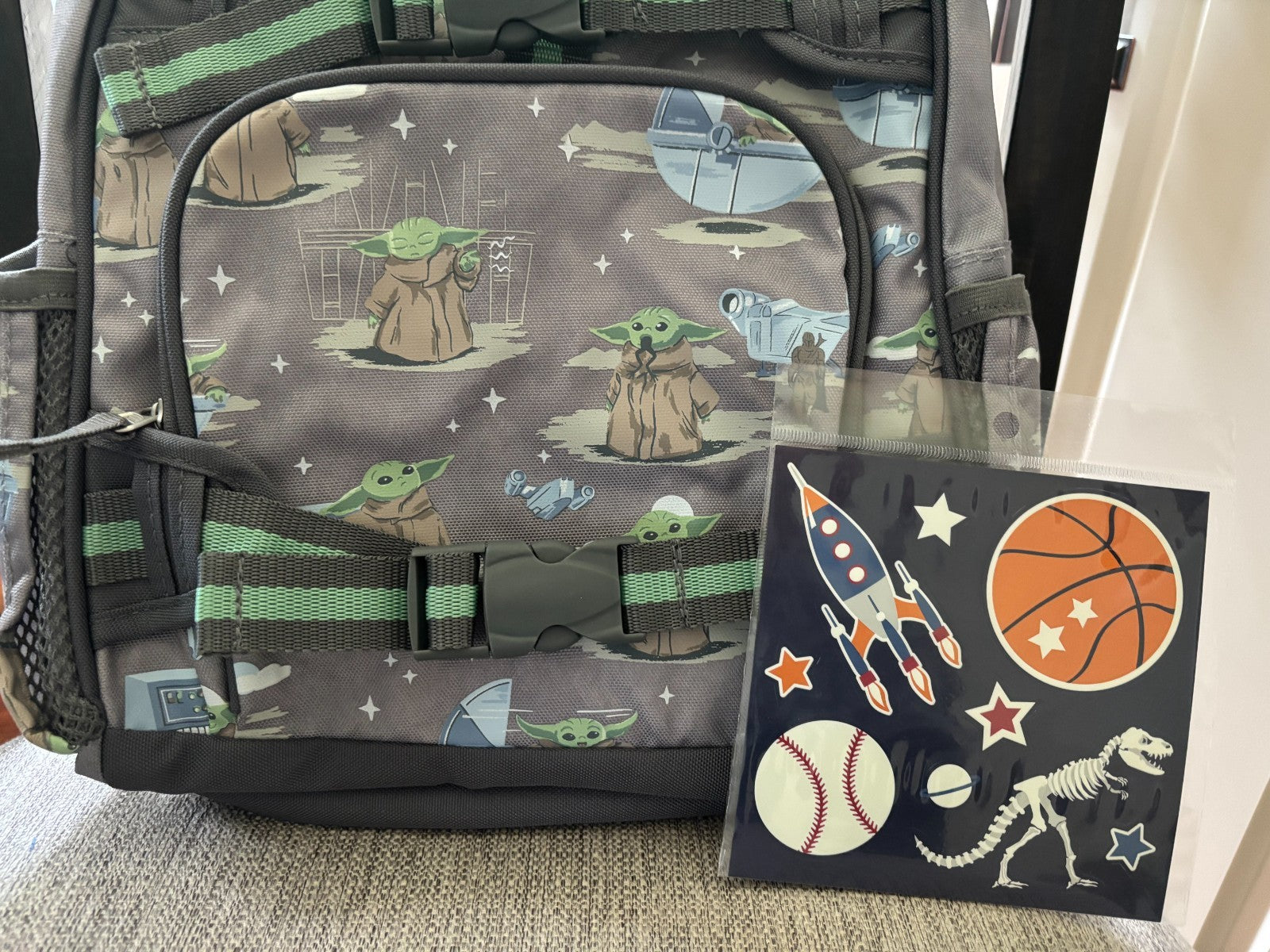 School Pottery barn Kid STAR WARS BACKPACK Mandalorian Travel Disney Bag boy?? .