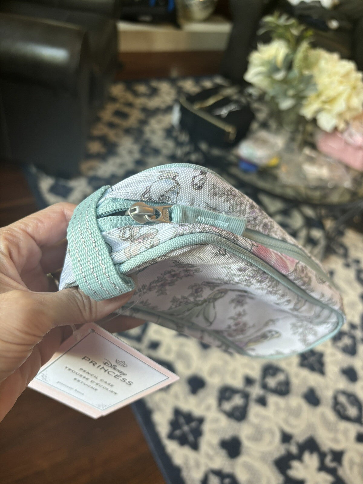 School Pottery Barn Princess pencil CASE Cinderella Belle Disney castle + bag .