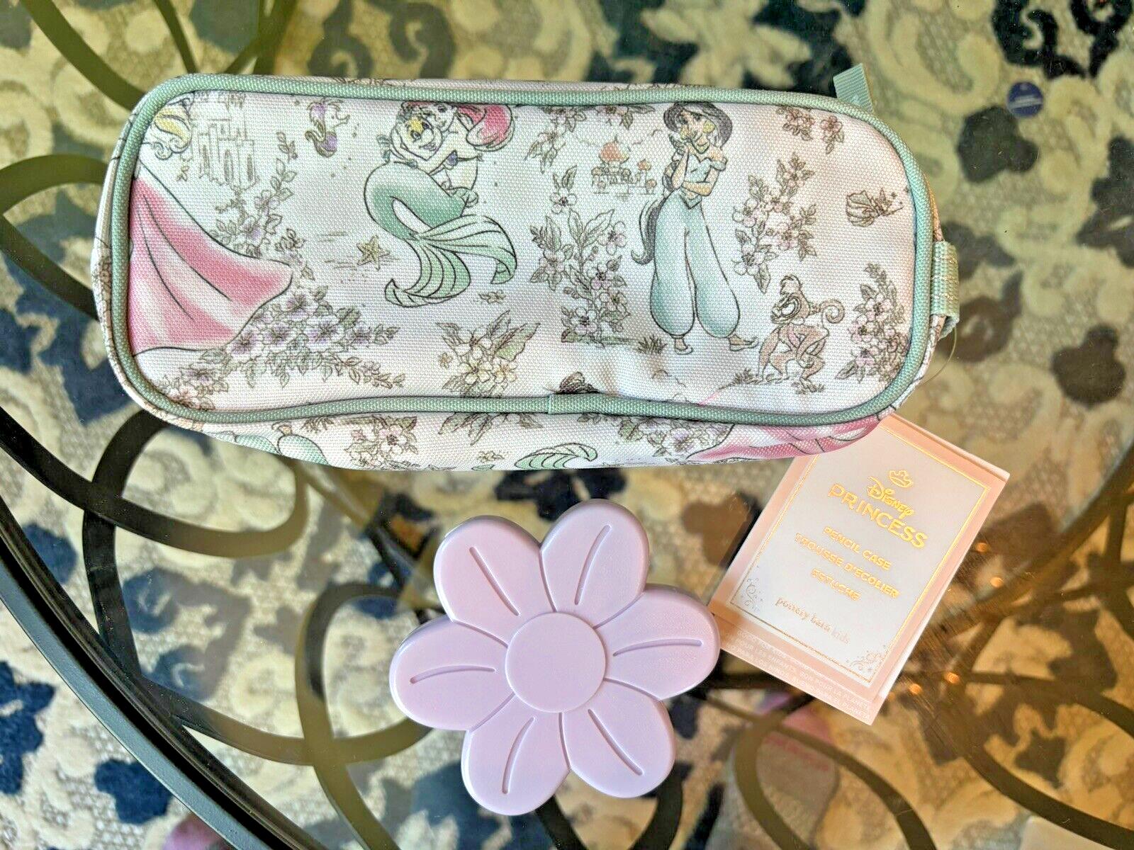 School Pottery Barn Princess pencil CASE Cinderella Belle Disney castle + bag .