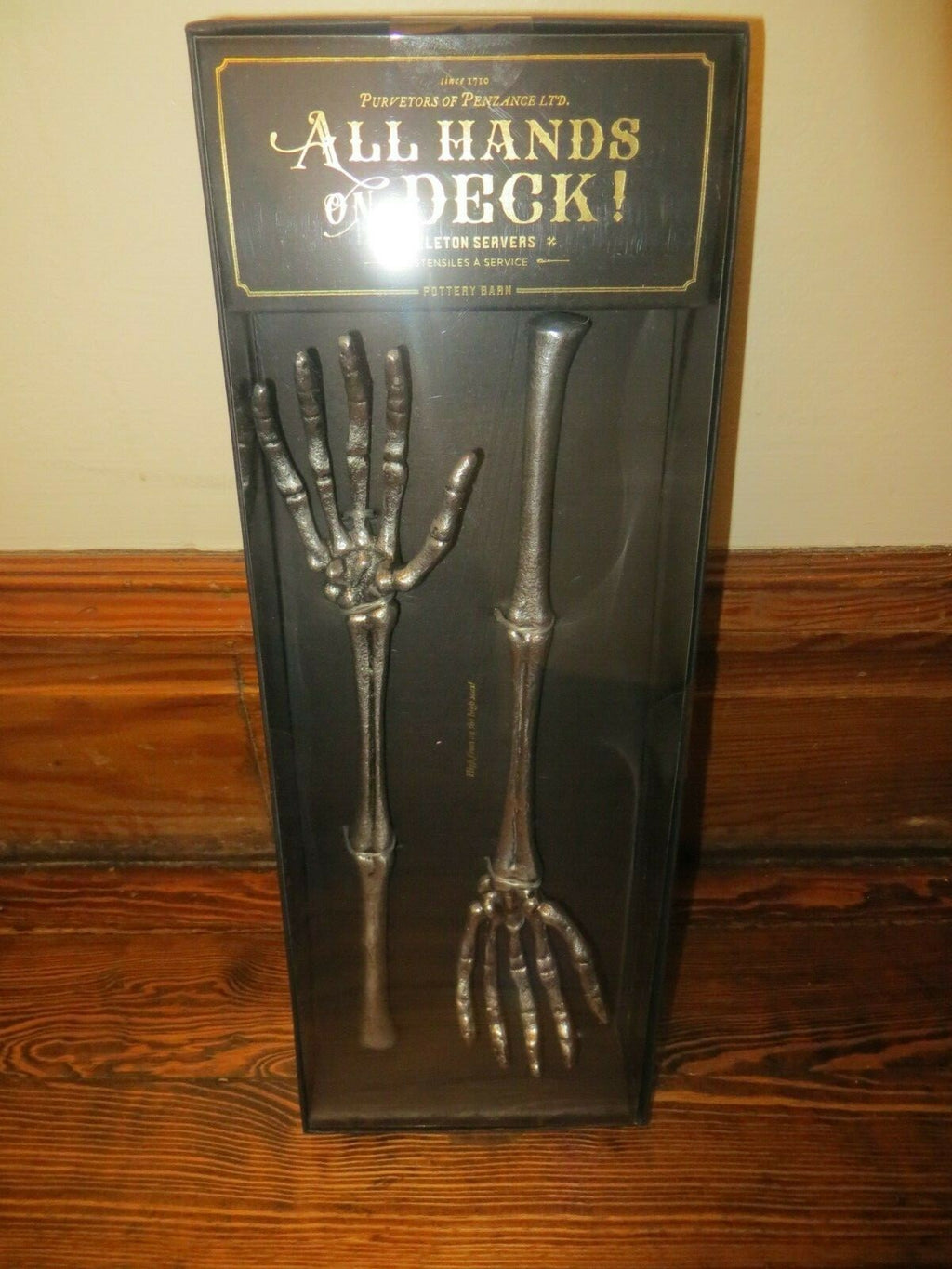 Pottery Barn Skeleton serving set Bones Halloween Party school gift holiday j
