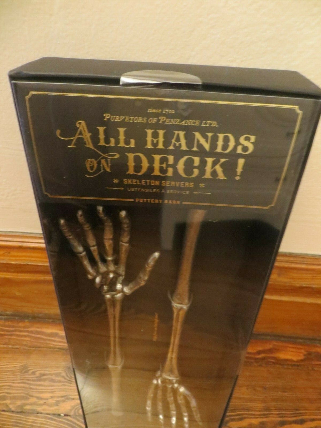 Pottery Barn Skeleton serving set Bones Halloween Party school gift holiday j