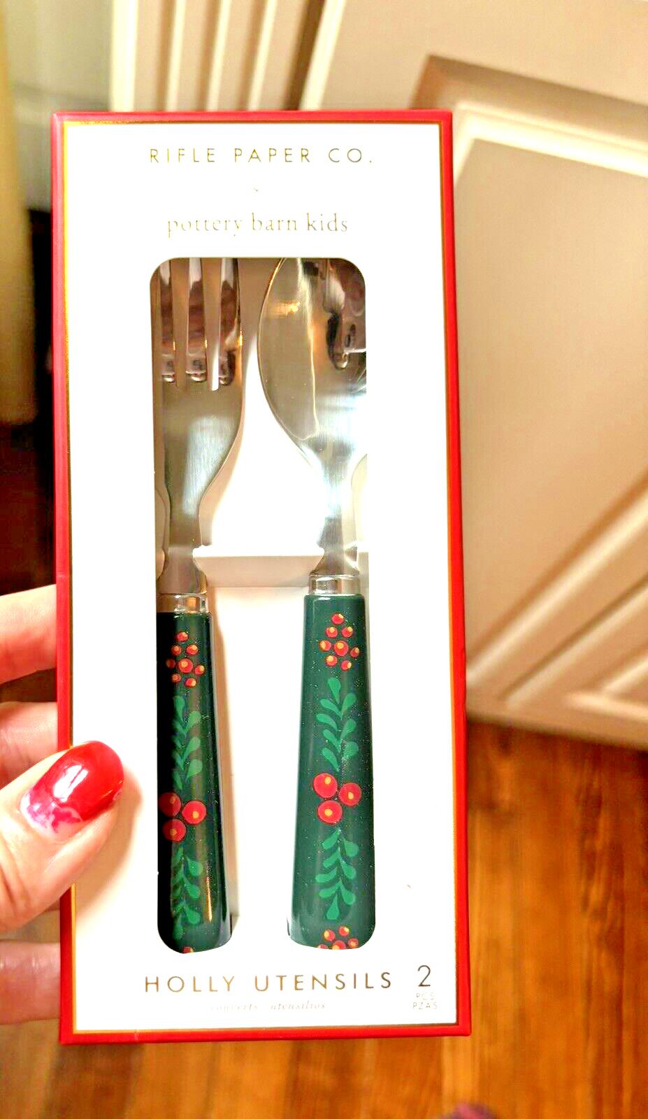 Pottery Barn Nutcracker Christmas + Candy Cane Utensil holiday Seuss party SET -
