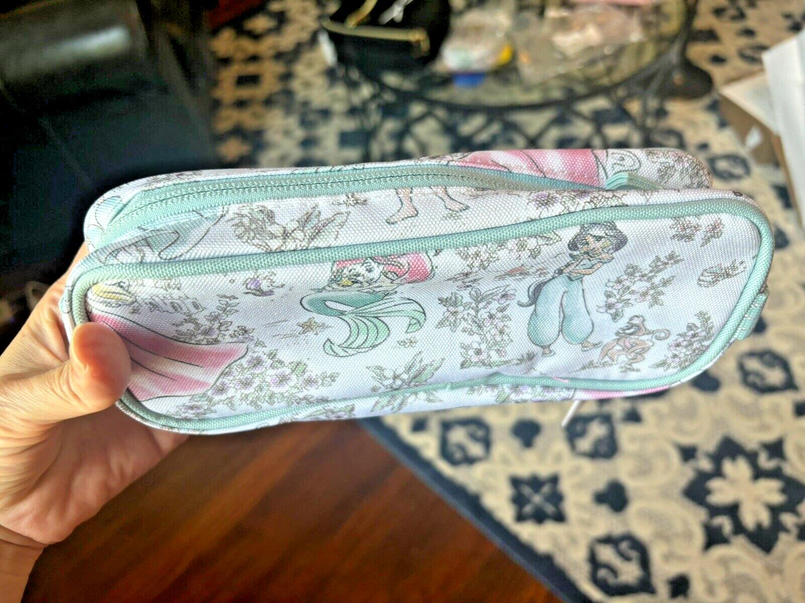 School Pottery Barn Princess pencil CASE Cinderella Belle Disney castle + bag .