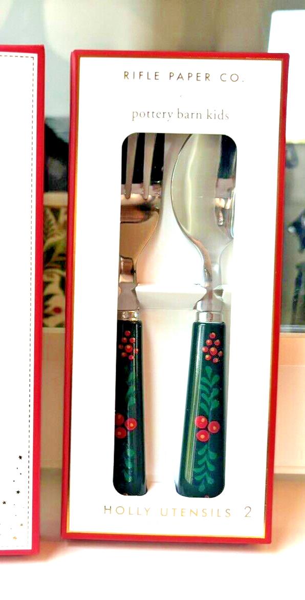 Pottery Barn Nutcracker Christmas + Candy Cane Utensil holiday Seuss party SET -